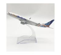 Avion à l'échelle 16CM 1/400 pour B737-800 Fly Dubai Modèle d'avion de Compagnie aérienne Modèle d'avion en Alliage moulé sous Pression Modèle Fini Cadeaux Convient pour l'affichage