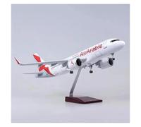Avion à l'échelle d'exposition Modèle d'avion Airbus A320 Air Arabia en résine moulée sous pression, décoration de zone de réception, échelle 1:80, 47 cm Convient pour offrir en cadeau(With lamp)