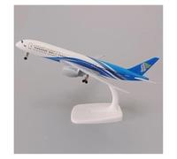 Avion à l'échelle d'exposition Modèle d'avion Miniature en Alliage métallique moulé sous Pression for Boeing 787 d'Oman Air, 19 cm, Cadeau de Vacances Convient pour Offrir en Cadeau