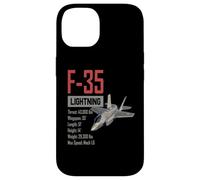 Avion américain chasseur furtif F35 lightning Coque pour iPhone 14