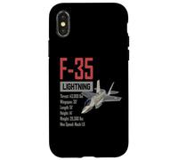 Avion américain chasseur furtif F35 lightning Coque pour iPhone X/XS