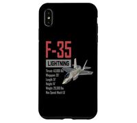 Avion américain chasseur furtif F35 lightning Coque pour iPhone XS Max
