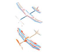 Avion avec élastique, Facile à Assembler, 40 x 50 x 5 cm, kit d'avion Traditionnel en Bois de balsa, Planeur Volant alimenté par Un élastique, Design adapté aux Voyages, pour Les âgés de 8 Ans