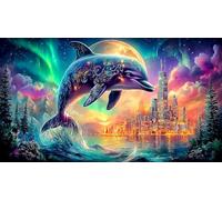 Avion avec Un cœur dans Le Ciel Puzzle 1000 pièces pour Enfants et Adultes - Jeu Familial Amusant Papier recyclé Cadeau 38x26/1000pcs