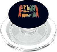 Avion biplan vintage pilote d'aviation rétro volant PopSockets PopGrip pour MagSafe