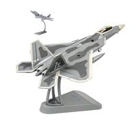 Avion Chasse américain 1:72 AK F-22 Raptor Attack, modèle réduit d'avion Alliage moulé sous Pression, Avion Militaire avec Support, Compartiment Train d'atterrissage Amovible, détails Exquis
