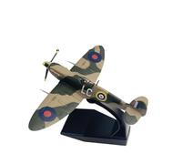 Avion Chasse Militaire Alliage Spitfire Britannique La Seconde Guerre Mondiale Métal Moulé sous Pression L'échelle 1/72 Modèle d'avion Jouet (avec Support) Collection Affichage