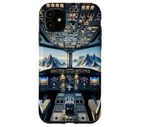 Avion Cockpit Instruments de vol Avion Pilote Montagnes Coque pour iPhone 11