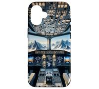 Avion Cockpit Instruments de vol Avion Pilote Montagnes Coque pour iPhone 16