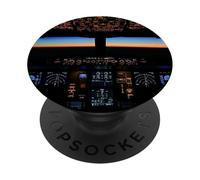 Avion Cockpit Vol Esthétique Night Instruments Pilote PopSockets PopGrip Adhésif
