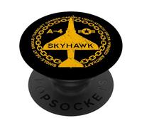 Avion d'attaque Militaire A-4 - Design Vieilli PopSockets PopGrip Adhésif