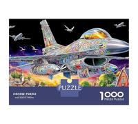 Avion d'attaque Puzzles 1000 Pièces pour Adultes sur Le Thème De Plane in Starry Sky De Qualité Supérieure Jeu ÉduChatif Parfait pour Les Amateurs 38x26cm/1000pcs