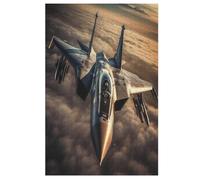 Avion de Chasse Puzzles De 1000 Pièces, Puzzle pour Adultes en Bois, Jeu D'adresse Toute La Famille, (78×53cm)