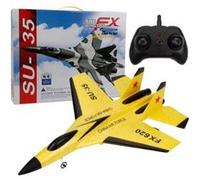 Shop-Story - Fx Airplane Yellow : Avion De Chasse Télécommandé Type Fx-620 Su-35 Longue Portée Transmission 2,4ghz Ultra Résistant Anti Crash Avec Commande Simplifiée - Couleur Jaune