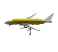 Avion De Collection en Alliage 1:200 pour Boeing «BareMetal» B747-400LCF, Modèle d'avion Moulé sous Pression N7478C avec Support