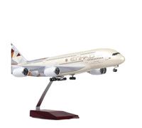 Avion De Collection en Résine Moulée sous Pression Échelle 1/160 pour A380 ETIHAD Modèle avec Éclairage Et Roues pour Les Passionnés D'Aviation(No Light)
