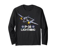 Avion de combat américain P-38 Lightning Manche Longue