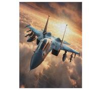 Avion de Combat Puzzles Adulte 300 Pieces Cadeau Famille Puzzle Classique 3D EnfantsJouet en Bois Cadeau Unique 42×30cm