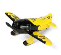 Avion de compétition Gee Bee 1/83, Super Bumblebee Jaune, modèle en Alliage avec Plastique pour Avion Miniature Maisto de 7 cm pour Enfants et collectionneurs (Cadeau d'aviation)
