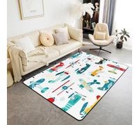 Avion De Dessin Animé dans Les Airs 3D Imprimé Tapis pour Salon Tapis Antidérapant Chambre Chevet Moderne Décoration De La Maison Tapis De Sol 100 X 150 Cm - Polyester Doux Au Toucher F -732105311309