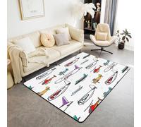 Avion De Dessin Animé dans Les Airs Tapis Salon 3D Imprimé 100% Polyester Doux À Poils Courts Tapis Antidérapant pour Chambre Cuisine Salle De Bains Hôtel Restaurant Tapis -18744290163