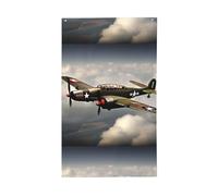Avion de la Seconde Guerre mondiale 2 - Échelle standard - 2 _00x - Drapeau de jardin décoratif en polyester, imprimé vif, prêt pour les vacances et les fêtes