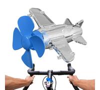 Avion de l'hélice LED, hélice avion LED à éolien,Petit ornement d'avion Lumières colorées alimentées par vent - Ornements de voiture de moto étanche, feux automobiles, pas besoin d'alimentation ex