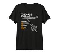Avion de Ligne Britannique Concorde T-Shirt Haut de Gamme
