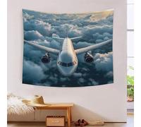 Avion de passagers 3D Effet Tapisserie Décoration Murale Tapisserie Murales Décoration Murale En Tissu Pour Chambre Salon Serviette De Plage Tapisserie 180cmx230cm
