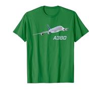 Avion de passagers A380, Compagnie aérienne, Jet, Avion T-Shirt, Homme, Vert Kelly, S