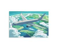 Avion de passagers Murale DécoRation Murale Peinture Sur Toile Impression Sur Toile Affiche DecoRation Pour Salon Chambre DécoRations 20x30inch(50x75cm)