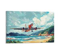 Avion de passagers Murale DécoRation Murale Peintures Sur Toile Impression Sur Toile Pour Salon Chambre DécoRations 12x18inch(30x45cm)