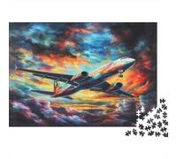 Avion de passagers Puzzles 1000 Pièces pour Adultes, pour La DécoSourision De La Maison Et Cadeaux d'anniversaire 1000 Pièces pour Adultes Jeux De Puzzle Stimulants 1000pcs (75x50cm)