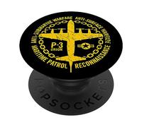 Avion de Patrouille de Guerre Anti-sous-Marine P-3 PopSockets PopGrip Adhésif