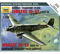 Avion De Transport Junkers JU-52 1932-45 Kit Plastique 1:200 ZVEZDA