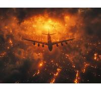 Avion Diamond Painting Adulte Grand Format, Diamond Painting Ville Peinture Diamant 5D Crystal Art Activite Manuelle Art Set Broderie Point de Croix pour Decoration Maison 90x70cm -lsy250105R