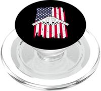 Avion drapeau des États-Unis 4 juillet hommes femmes enfants patriotique PopSockets PopGrip pour MagSafe