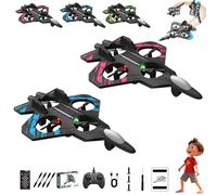 Avion Drone radiocommandé Sky Riders 2026 amélioré, en Mousse, avec lumières LED, Double Batterie modulaire, vol Stationnaire Automatique, Commande simplifiée for débutants,(Pink+Blue)