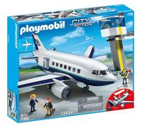 Avion et tour de contrôle - PLAYMOBIL - 71392 - Blanc - Mixte - 4 ans et plus