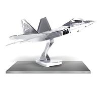 Avion F-22 Raptor - Maquette en métal - Lockheed Martin - F-22 Raptor - Enfant - 14 ans - METAL EARTH - Gris