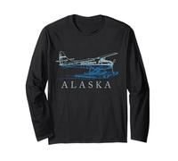 Avion Flotteur en Forme d'hydravion de l'Alaska Souvenir de fierté Vintage Manche Longue