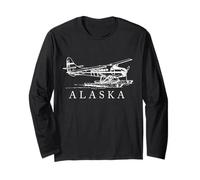 Avion Flotteur en Forme d'hydravion de l'Alaska Souvenir de fierté Vintage Manche Longue