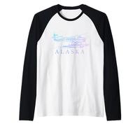 Avion Flotteur en Forme d'hydravion de l'Alaska Souvenir de fierté Vintage Manche Raglan