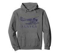 Avion Flotteur en Forme d'hydravion de l'Alaska Souvenir de fierté Vintage Sweat à Capuche