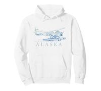 Avion Flotteur en Forme d'hydravion de l'Alaska Souvenir de fierté Vintage Sweat à Capuche