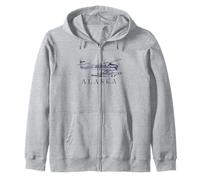Avion Flotteur en Forme d'hydravion de l'Alaska Souvenir de fierté Vintage Sweat à Capuche