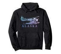 Avion Flotteur en Forme d'hydravion de l'Alaska Souvenir de fierté Vintage Sweat à Capuche