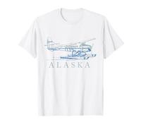 Avion Flotteur en Forme d'hydravion de l'Alaska Souvenir de fierté Vintage T-Shirt