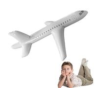 Avion Gonflable pour Enfants 39, 4 Pouces Avion Gonflable de Dessin animé Mignon Pliable Blanc intérieur extérieur Jouet de Natation Cadeau d'anniversaire