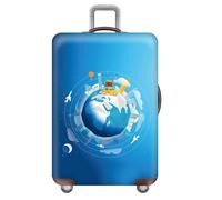 Avion Housse De Voyage,Motif Tour Du Monde Housse Protection Valise,Housse De Valise éLastique Pour Valises De 18 à 32 Pouces,Anti-PoussièRe Et Anti-Rayures Luggage Cover (Color 4,XL(29-32inch))
